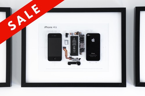 Iphone smontato con cornice - con,